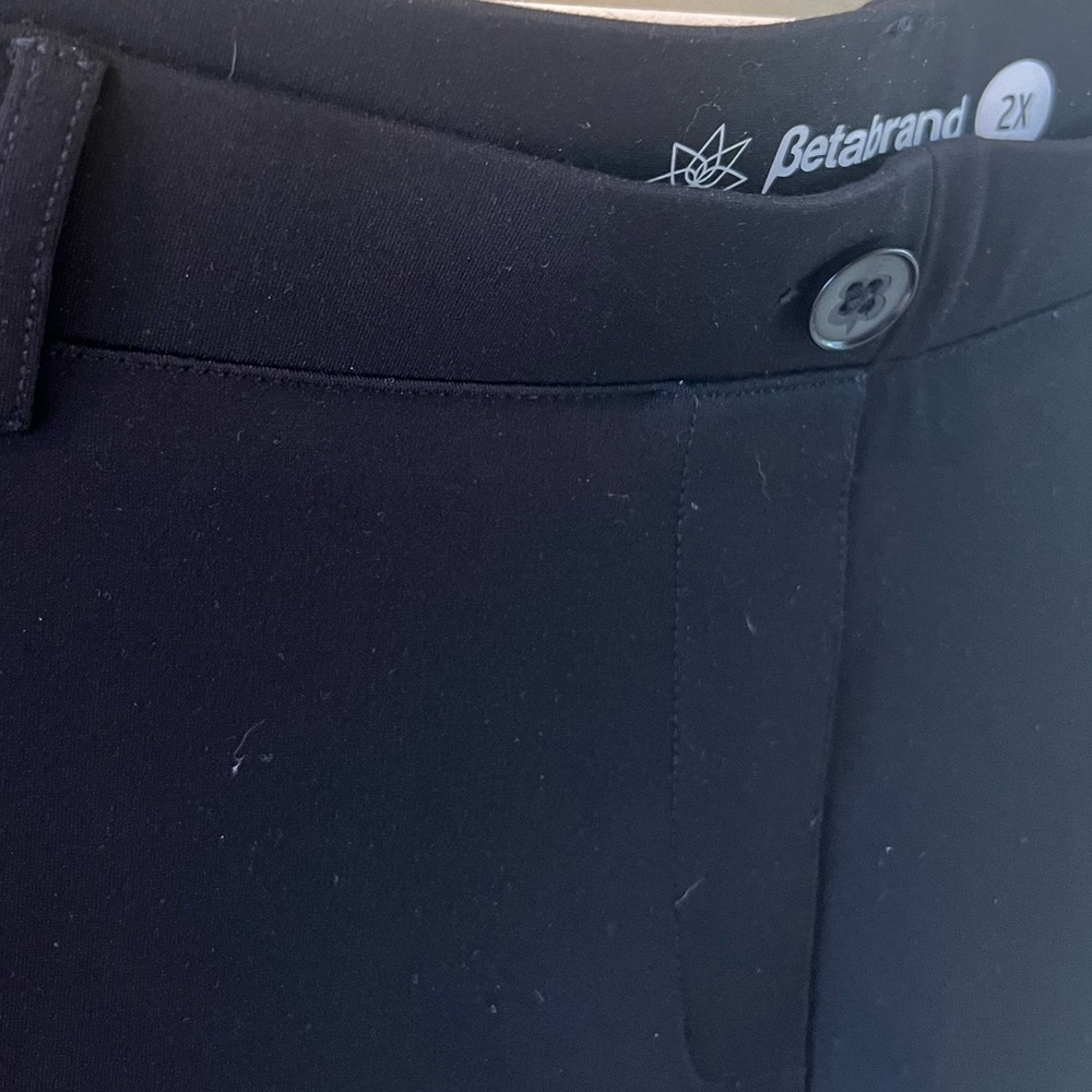 Betabrand Boot-Cut Classic Dress Pant Yoga Pants Black Size 2x(16-18) - Picture 8 of 13